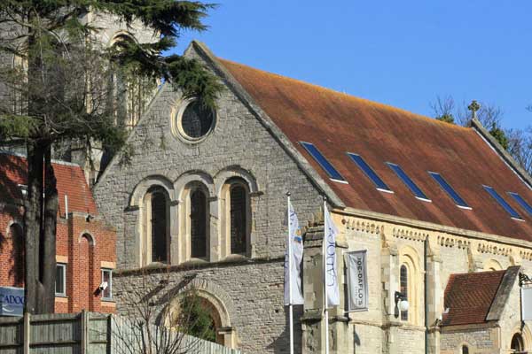 Conservation of historic church, city center, Soton.