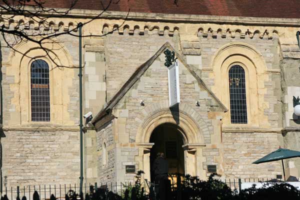 Conservation of historic church, city center, Soton.