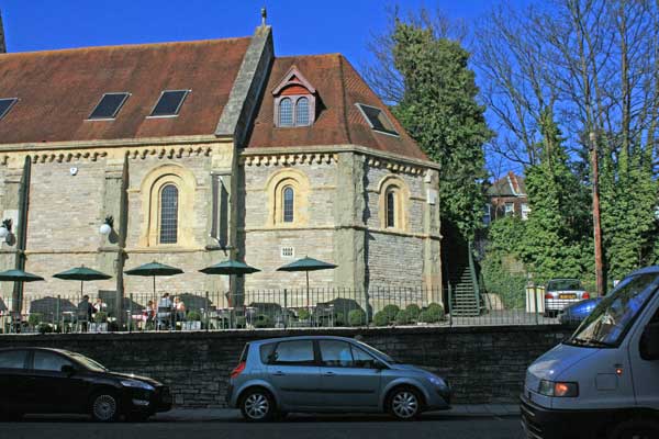 Conservation of historic church, city center, Soton.