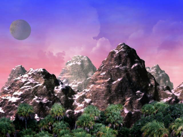 Digital Art: Mountain Range created using 3D noise